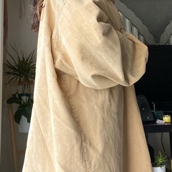 Corduroy, tan button up - Picture 2 of 3